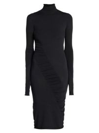 Shop Bottega Veneta Ruched Turtleneck Dress at Saks Fifth Avenue