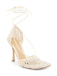 Shop Bottega Veneta Wardrobe 02 Stretch Sparkle Pump Sandals at Saks Fifth Avenue