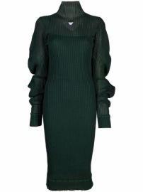 Shop Bottega Veneta cutout ribbed dress with Express Delivery - at Farfetch