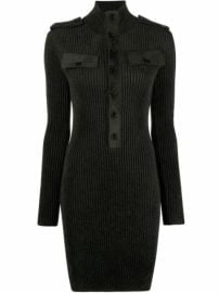 Shop Bottega Veneta ribbed-knit shoulder-tab dress with Express Delivery - at Farfetch