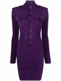 Shop Bottega Veneta ribbed-knit softly-textured mini dress with Express Delivery - at Farfetch