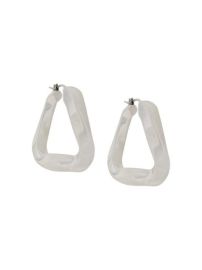 Shop Bottega Veneta triangular hoop earrings with Express Delivery - at Farfetch