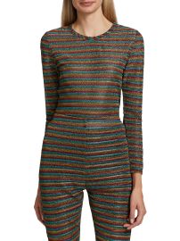 Shop BruceGlen Disco Striped Metallic Top at Saks Fifth Avenue