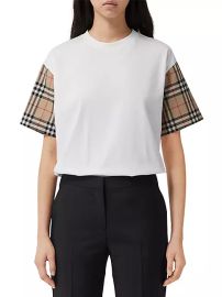 Shop Burberry Carrick Check Sleeve T-Shirt at Saks Fifth Avenue