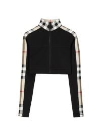 Shop Burberry Cynthia Cropped Zip-Front Top at Saks Fifth Avenue