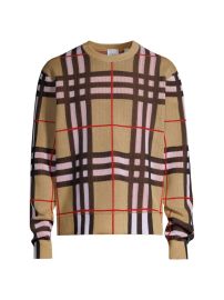 Shop Burberry Hugo Check Sweater at Saks Fifth Avenue