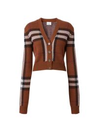 Shop Burberry Keelan Check Cardigan at Saks Fifth Avenue