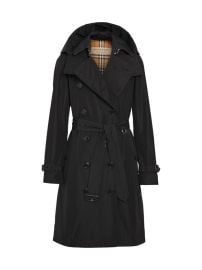 Shop Burberry Kensington Belted Double-Breasted Logo Coat at Saks Fifth Avenue