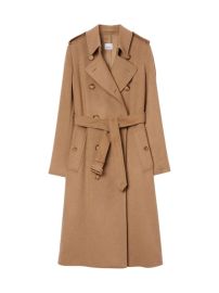 Shop Burberry Kensington Cashmere Trench Coat Saks Fifth Avenue at Saks Fifth Avenue