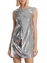 Shop Burberry Sequined Drape Minidress at Saks Fifth Avenue