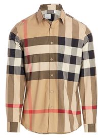 Shop Burberry Somerton Check Shirt at Saks Fifth Avenue