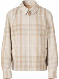 Shop Burberry reversible checked Harrington jacket with Express Delivery - at Farfetch