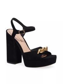 Shop COACH Nicolette 120MM Suede Platform Sandals at Saks Fifth Avenue