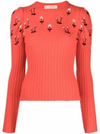 Shop CORMIO floral embroidered jumper with Express Delivery - at Farfetch