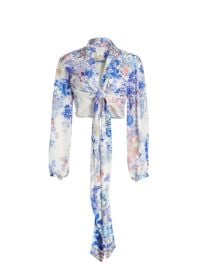 Shop Camilla True Bloom Silk Crop Wrap Shirt at Saks Fifth Avenue