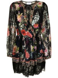 Shop Camilla floral-print silk mini dress with Express Delivery - at Farfetch