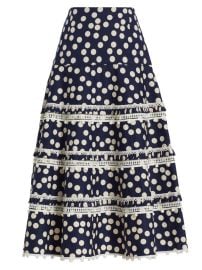 Shop Carolina Herrera Cabana Polka-Dot Midi-Skirt at Saks Fifth Avenue