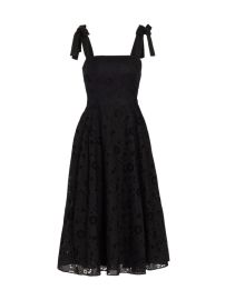 Shop Carolina Herrera Cotton Bow-Strap Midi-Dress at Saks Fifth Avenue