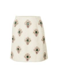 Shop Carolina Herrera Embellished A-Line Miniskirt at Saks Fifth Avenue