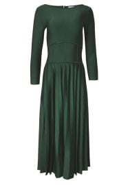 Shop Carolina Herrera Pleated Corset Midi-Dress at Saks Fifth Avenue