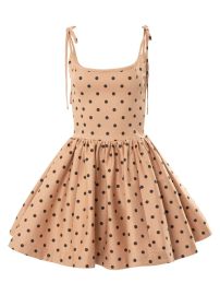 Shop Carolina Herrera Polka-Dot Flared Minidress Saks Fifth Avenue at Saks Fifth Avenue