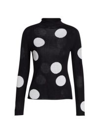 Shop Carolina Herrera Polka Dot Knit Turtleneck at Saks Fifth Avenue