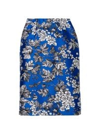 Shop Carolina Herrera Satin Jacquard Floral Pencil Skirt at Saks Fifth Avenue