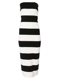 Shop Carolina Herrera Striped Banded Midi-Dress at Saks Fifth Avenue