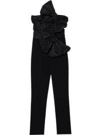 Shop Carolina Herrera bow-detail silk jumpsuit with Express Delivery - at Farfetch