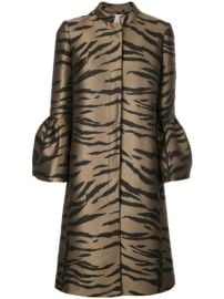 Shop Carolina Herrera tiger pattern tailored coat with Express Delivery - at Farfetch