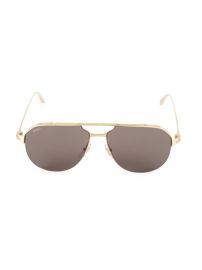 Shop Cartier 60MM Metal Aviator Sunglasses at Saks Fifth Avenue