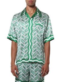 Shop Casablanca Cuban Collar Short-Sleeved Shirt at Saks Fifth Avenue