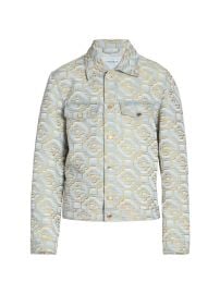 Shop Casablanca For The Peace Monogram Jacquard Denim Jacket at Saks Fifth Avenue