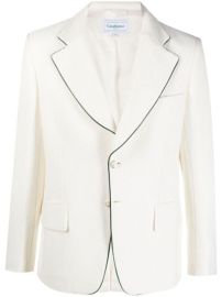 Shop Casablanca contrast trim single-breasted blazer with Express Delivery - at Farfetch