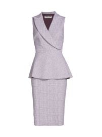 Shop Chiara Boni La Petite Robe Dominietta Plaid Peplum Dress at Saks Fifth Avenue