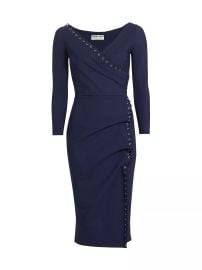 Shop Chiara Boni La Petite Robe Elma Lacing Jersey Midi-Dress at Saks Fifth Avenue