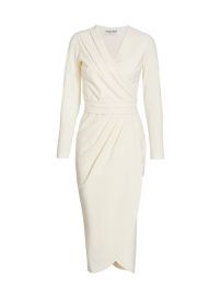 Shop Chiara Boni La Petite Robe Jodene Pleated Wrap Midi Dress at Saks Fifth Avenue