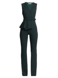 Shop Chiara Boni La Petite Robe Kerolyn Belted Peplum Jumpsuit at Saks Fifth Avenue