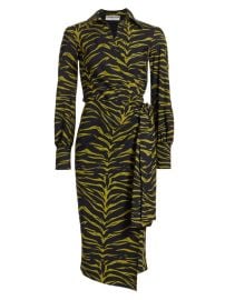 Shop Chiara Boni La Petite Robe Lodal Zebra Faux-Wrap Midi-Dress at Saks Fifth Avenue