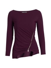 Shop Chiara Boni La Petite Robe Loreto Long-Sleeve Zip Top at Saks Fifth Avenue