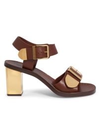 Shop Chlo Rebecca 73MM Leather Sandals at Saks Fifth Avenue