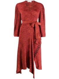 Shop ChloxE9 floral jacquard wrap dress with Express Delivery - at Farfetch