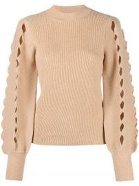 Shop ChloxE9 scallop cut-out knitted jumper with Express Delivery - at Farfetch