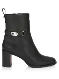 Shop Christian Louboutin Lock Leather Booty at Saks Fifth Avenue