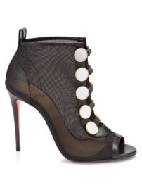 Shop Christian Louboutin Marikate Mesh Peep-Toe Ankle Boots at Saks Fifth Avenue