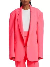 Shop Christopher John Rogers Oversized Crepe Suit Jacket at Saks Fifth Avenue