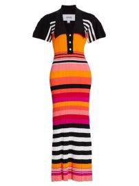 Shop Christopher John Rogers Striped Polo Maxi Dress at Saks Fifth Avenue