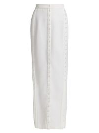 Shop Christopher John Rogers Swarovski Crystal Button-Embellished Skirt at Saks Fifth Avenue