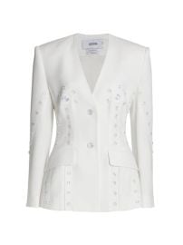 Shop Christopher John Rogers Swarovski Crystal-Embellished Jacket at Saks Fifth Avenue