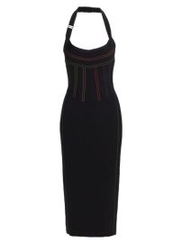 Shop Christopher John Rogers Top Stitch Midi-Dress at Saks Fifth Avenue